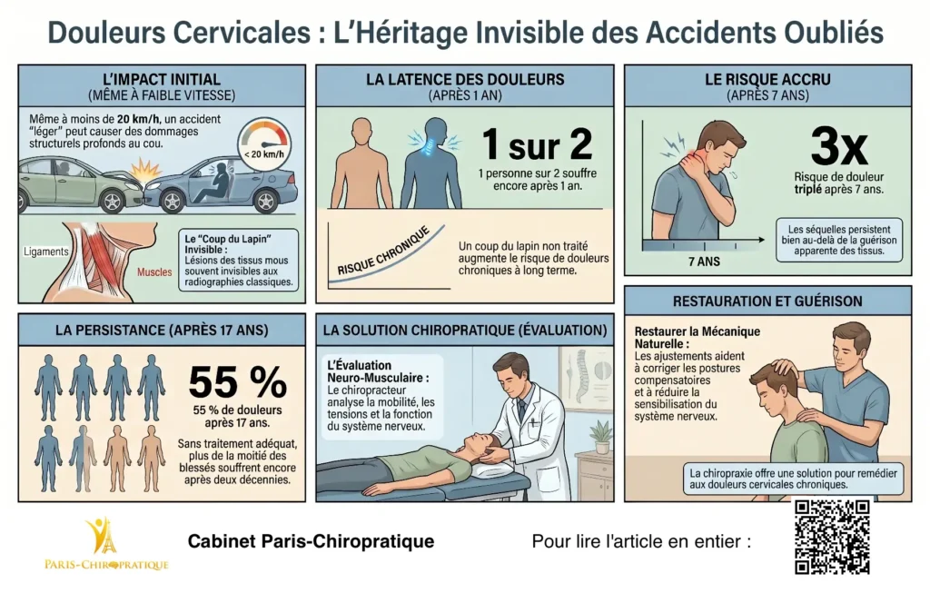 Douleurs_cervicales_et_accidents_oubliés - Chiropracteur Paris 16 Douleurs cervicale et accident de la route coup du lapin whiplash