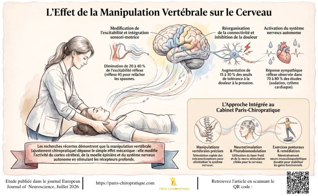 Inforgraphie-Effets_de_la_manipulation_vertébrale-cerveau - Chiropracteur Paris 16 Effet de manipulation vertébrale sur le cerveau